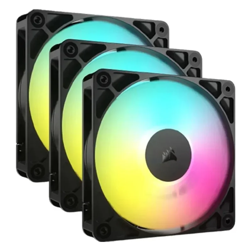 corsair rs120 argb 120mm pwm fan triple pack black