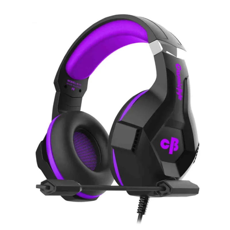 cosmic byte h11 3 5mm wired gaming headset black purple pc ps4 xbox one laptops mobiles