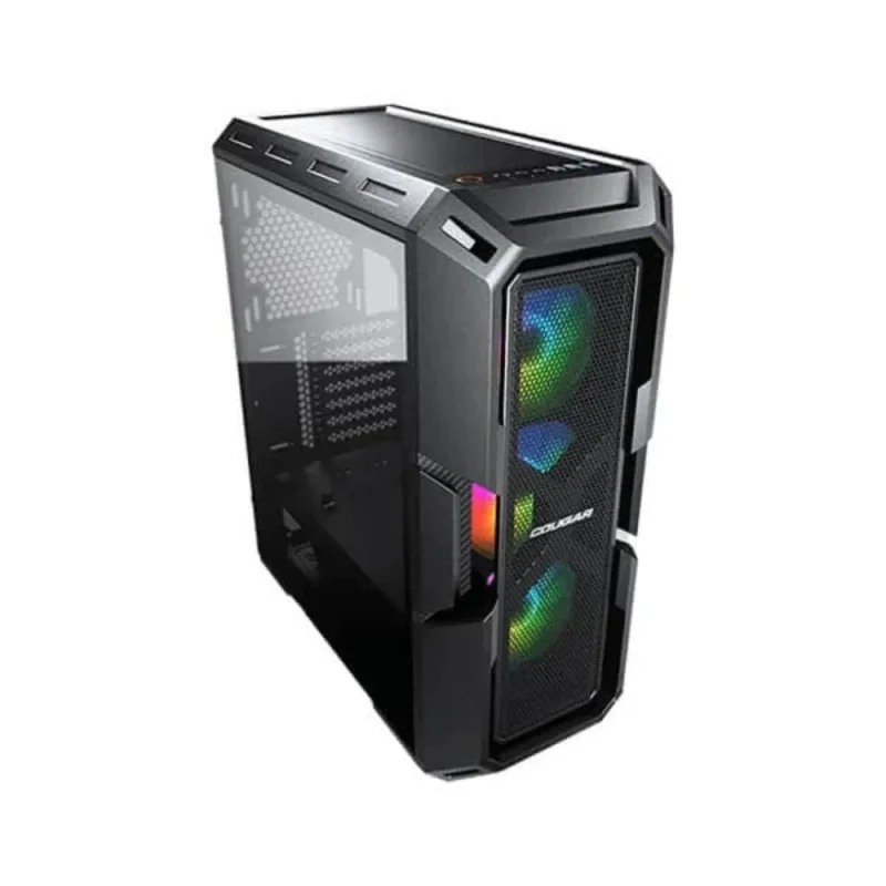 cougar mx440 mesh rgb mid tower pc case black