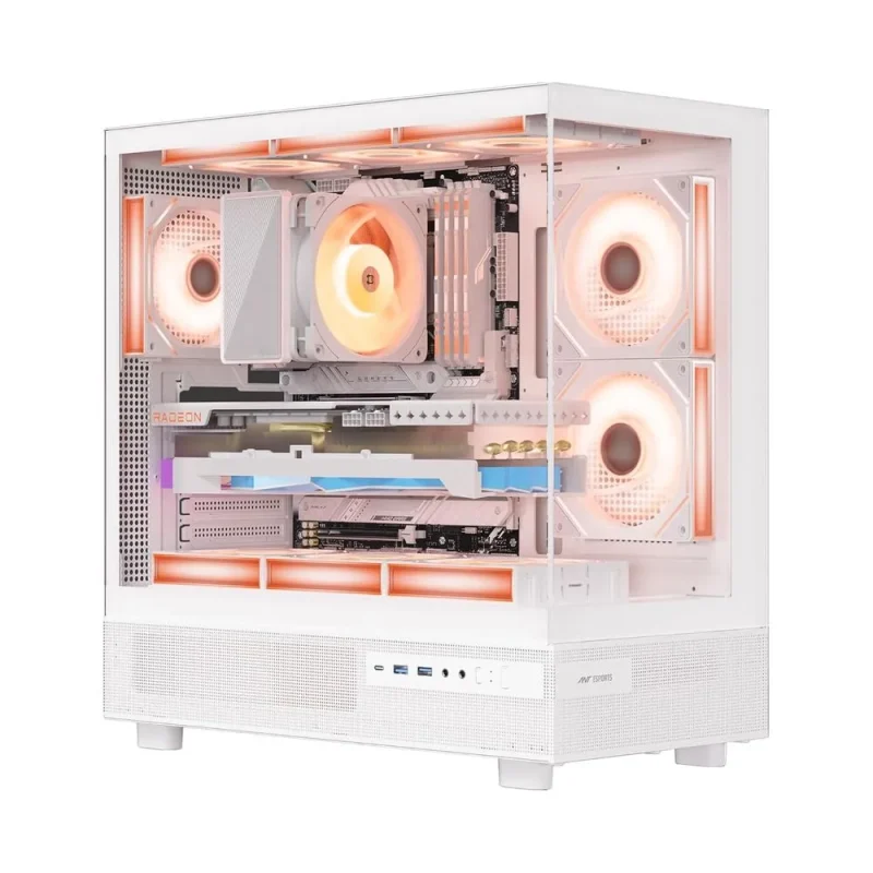 crystal x6 atx mid tower pc case white