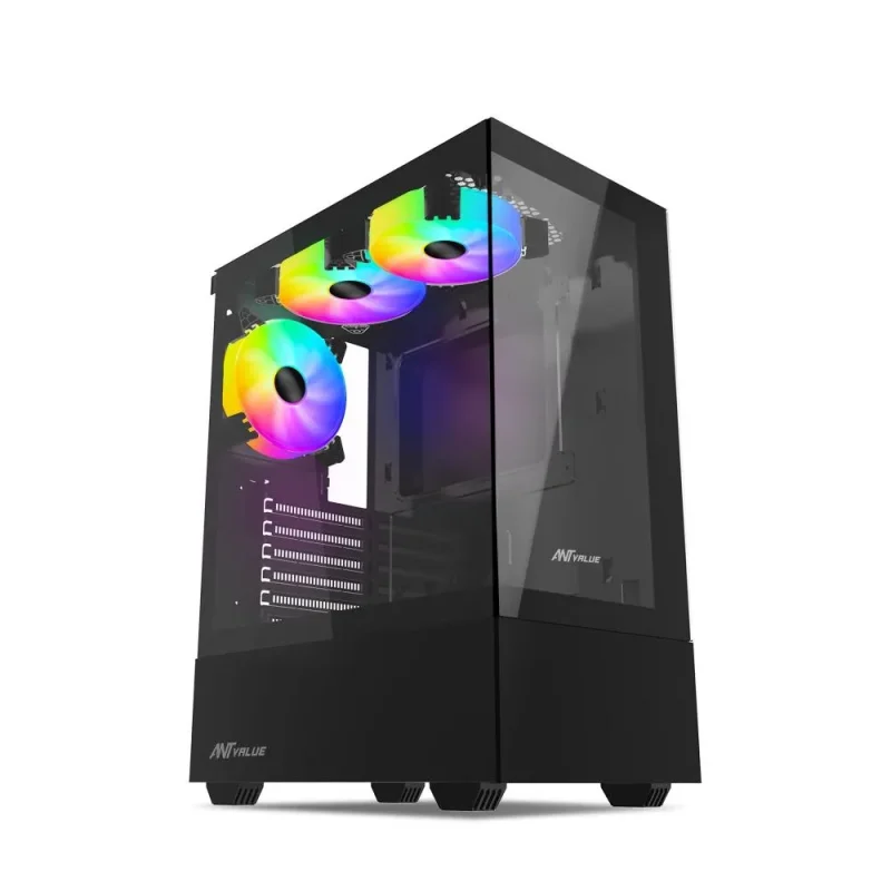 cv100 atx mid tower case black ant value