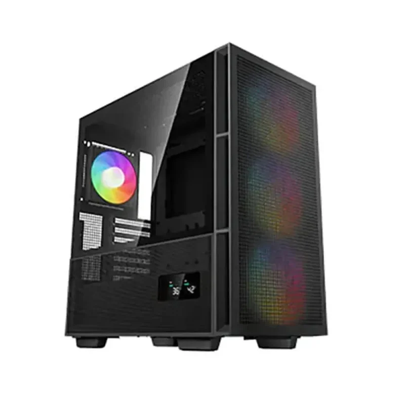 deepcool ch560 argb mesh mid tower eatx case black