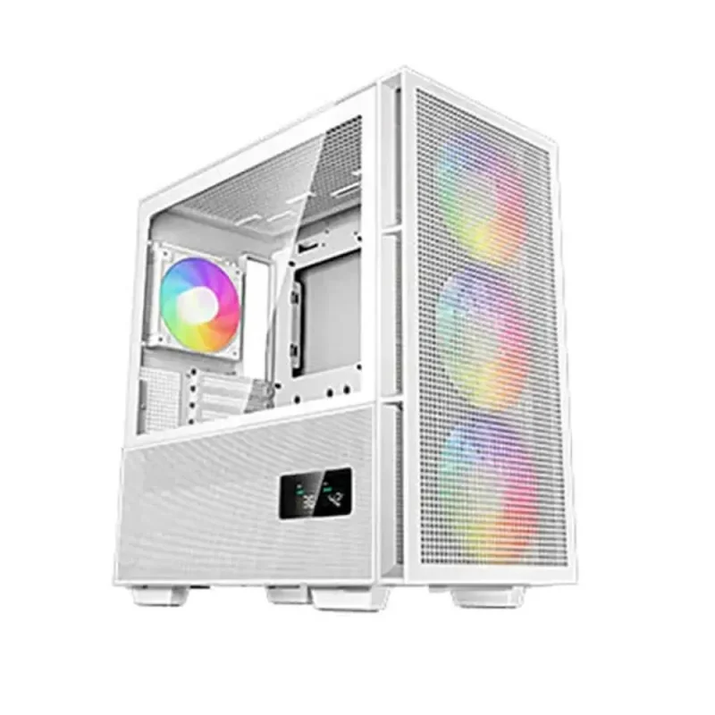 deepcool ch560 white argb mesh eatx mid tower case