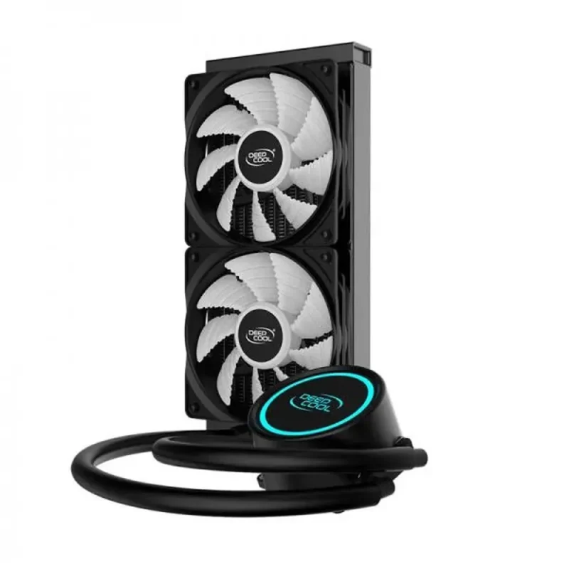 deepcool gammaxx l240t 240mm liquid cooler black blue