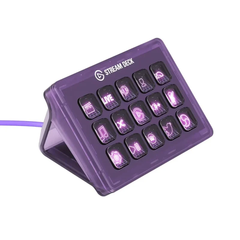 elgato stream deck mk 2 studio controller purple