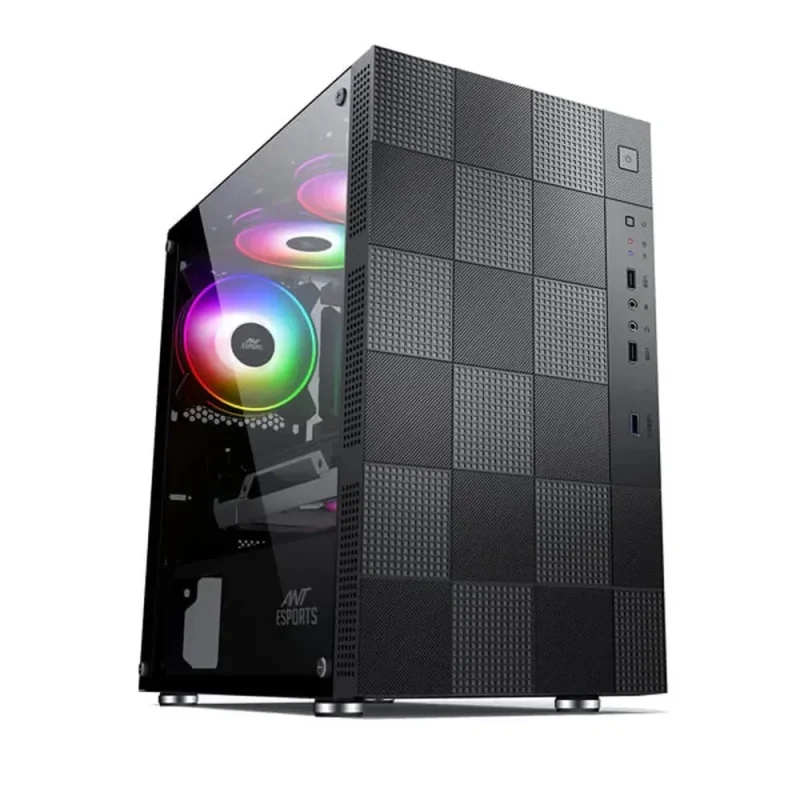 elite 1000 tg matx mid tower case black