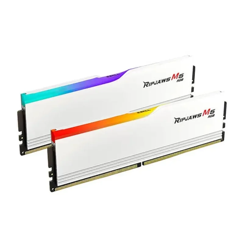 g skill ripjaws m5 32gb ddr5 5200mhz rgb ram matte white