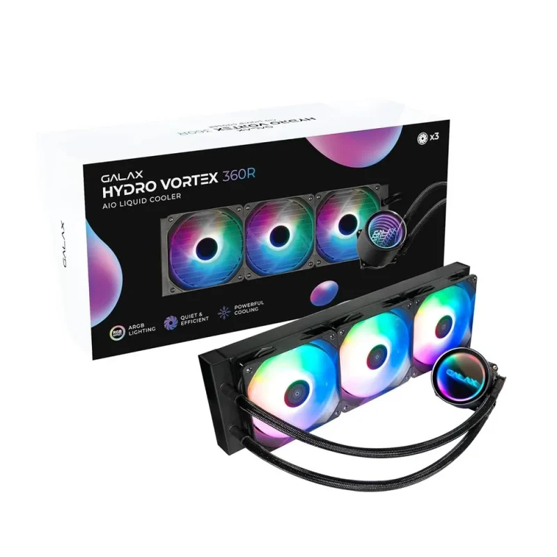 galax 360r argb aio liquid cooler black