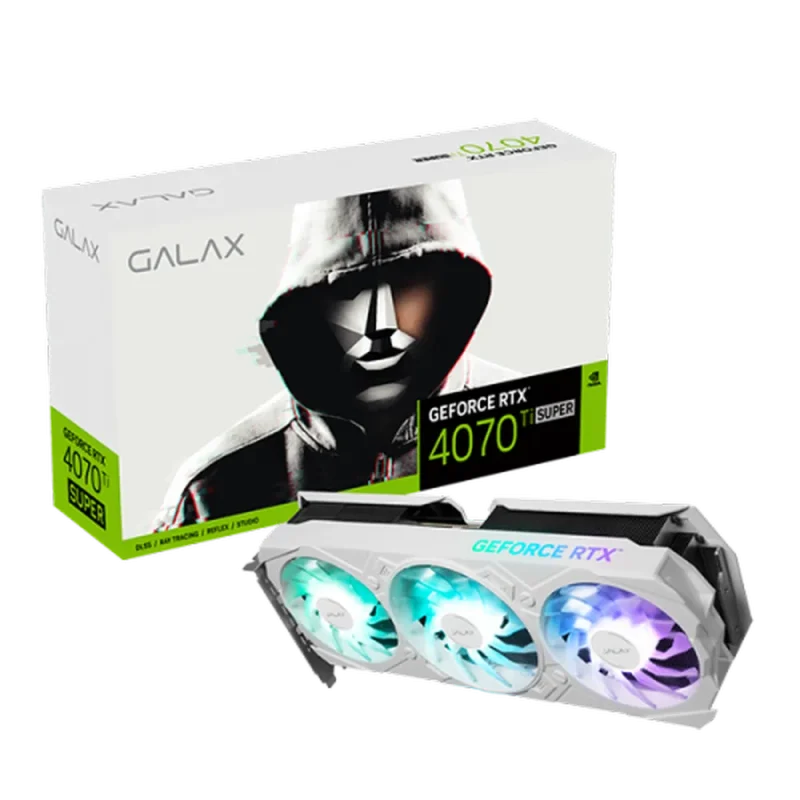 galax geforce rtx 4070 ti super ex gamer white 16gb oc graphics card