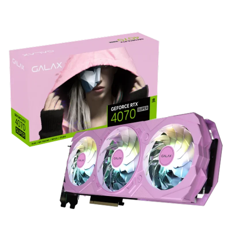 galax rtx 4070 super ex gamer pink 12gb gpu with 1 click oc