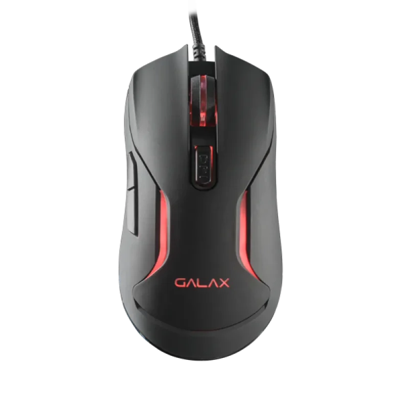 galax slider 04 ergonomic gaming mouse 6400dpi 6 macro buttons wired black