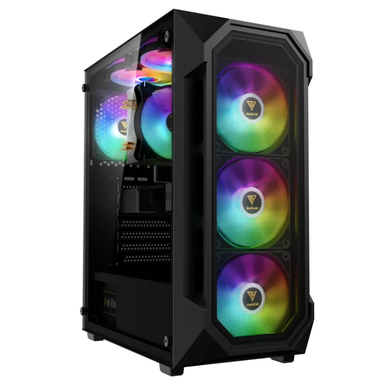 gamdias athene gc1 elite rgb mid tower case black