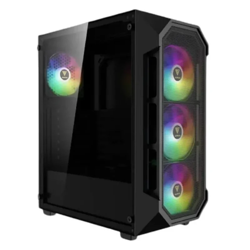 gamdias aura gc1 elite v2 black argb atx mid tower case