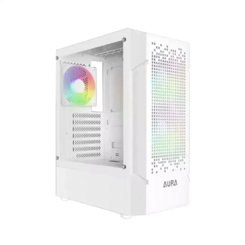 gamdias aura gc7 white mid tower argb pc case