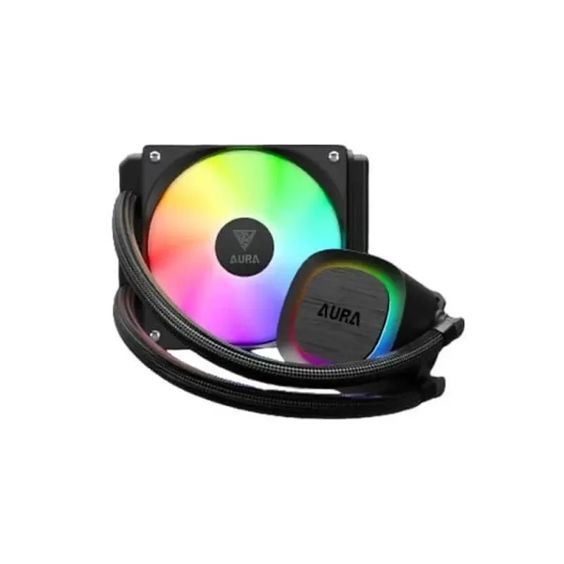 gamdias aura gl120 v2 120mm argb cpu liquid cooler black