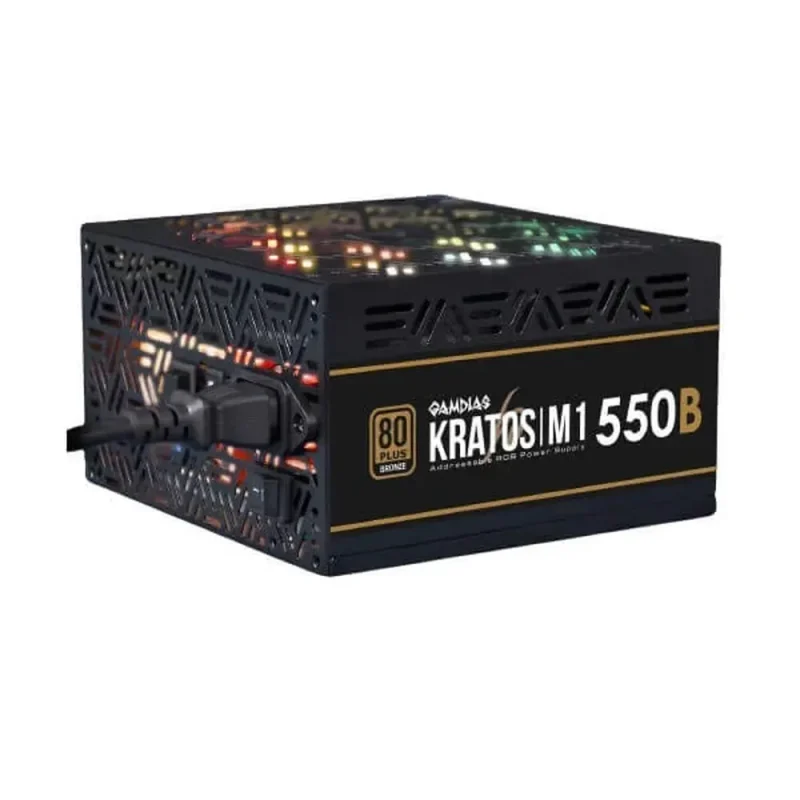 gamdias kratos m1 550w rgb psu 80 bronze non modular