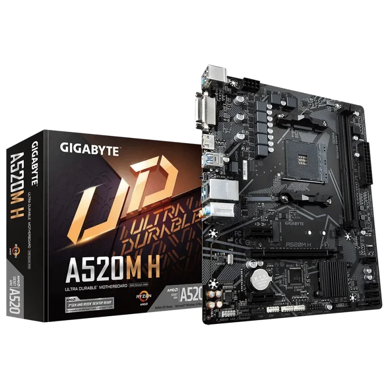 gigabyte a520m h amd motherboard ddr4