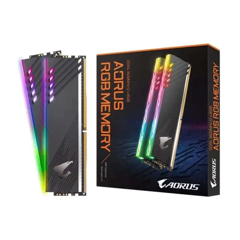 gigabyte aorus 16gb ddr4 3600mhz rgb ram kit 2x8gb black