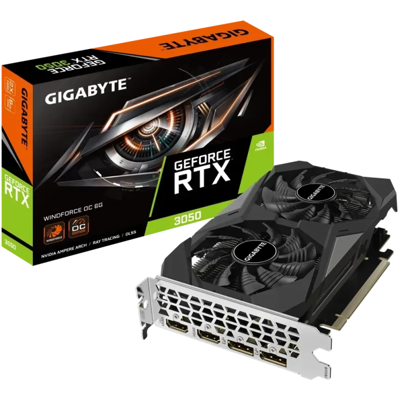 gigabyte geforce rtx 3050 windforce oc 6gb graphics card