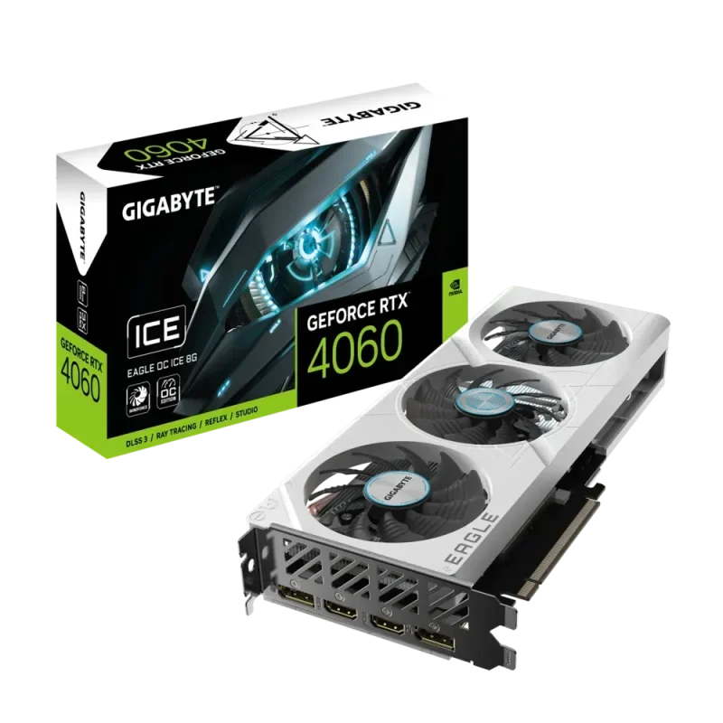 gigabyte geforce rtx 4060 eagle ice oc 8gb white gpu