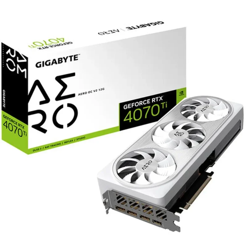 gigabyte geforce rtx 4070 ti aero oc v2 12gb white graphics card