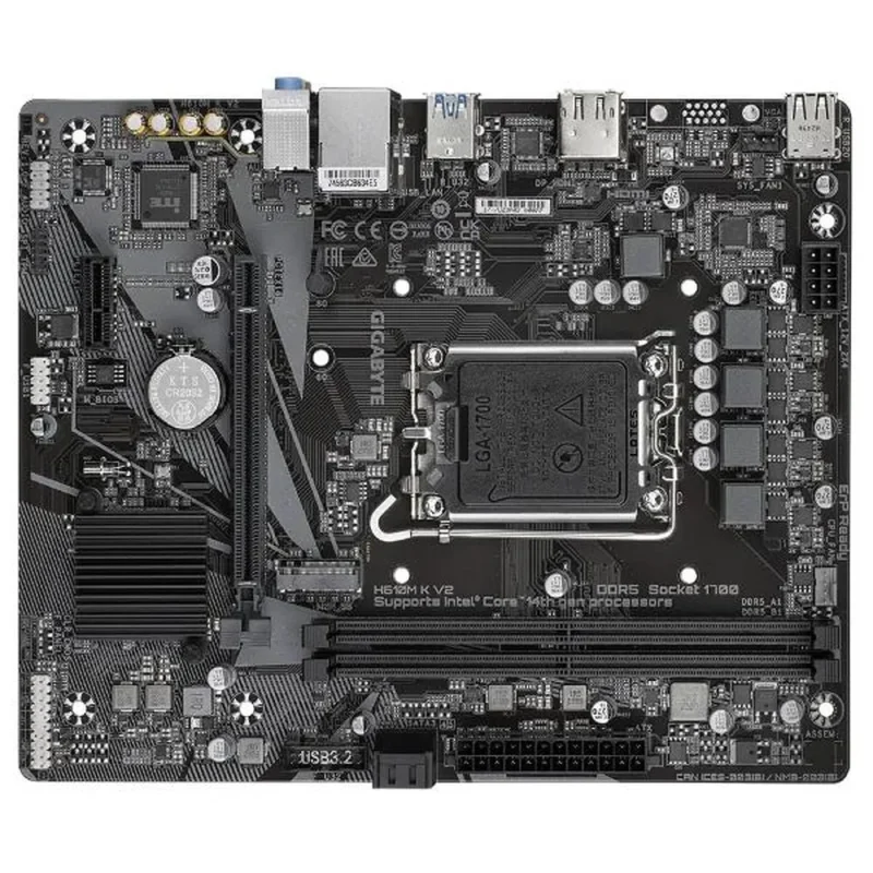 gigabyte h610m k v2 ddr5 intel motherboard