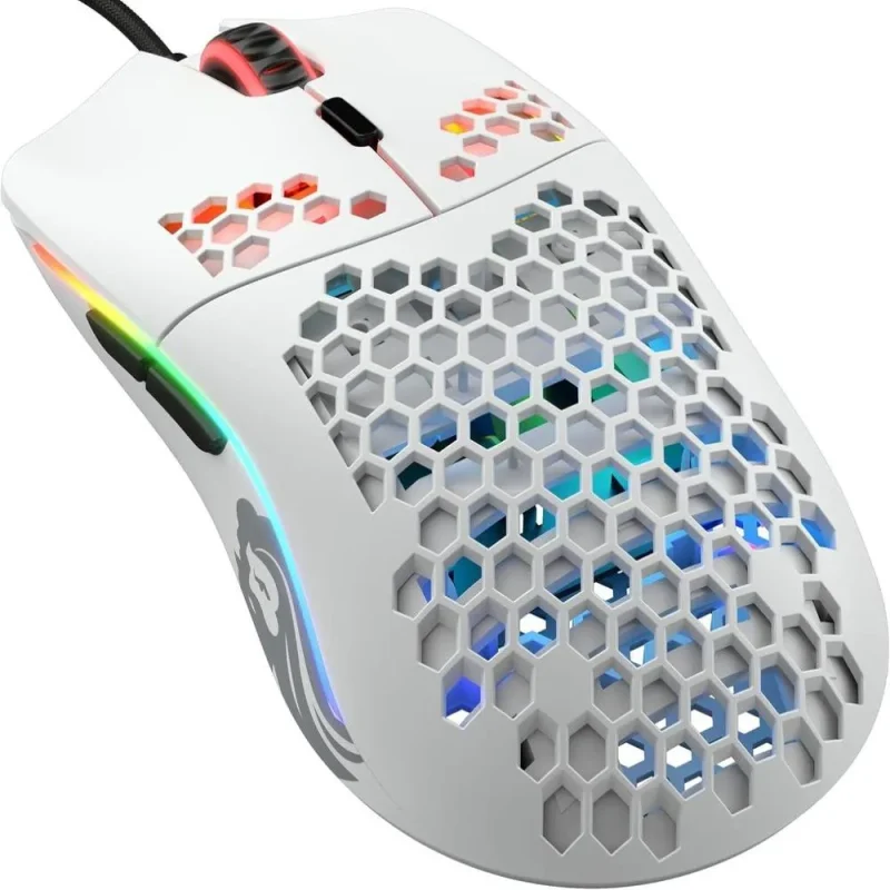 glorious model o minus white wired gaming mouse 12000dpi 6 macro buttons