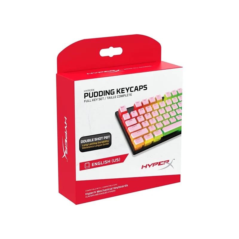 hyperx pbt double shot pudding keycaps pink