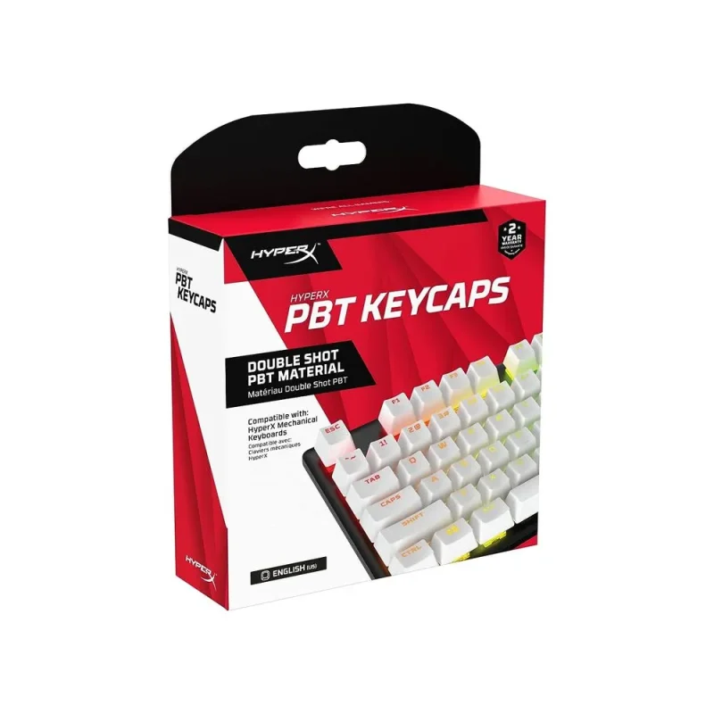 hyperx pbt white keycaps full set us english