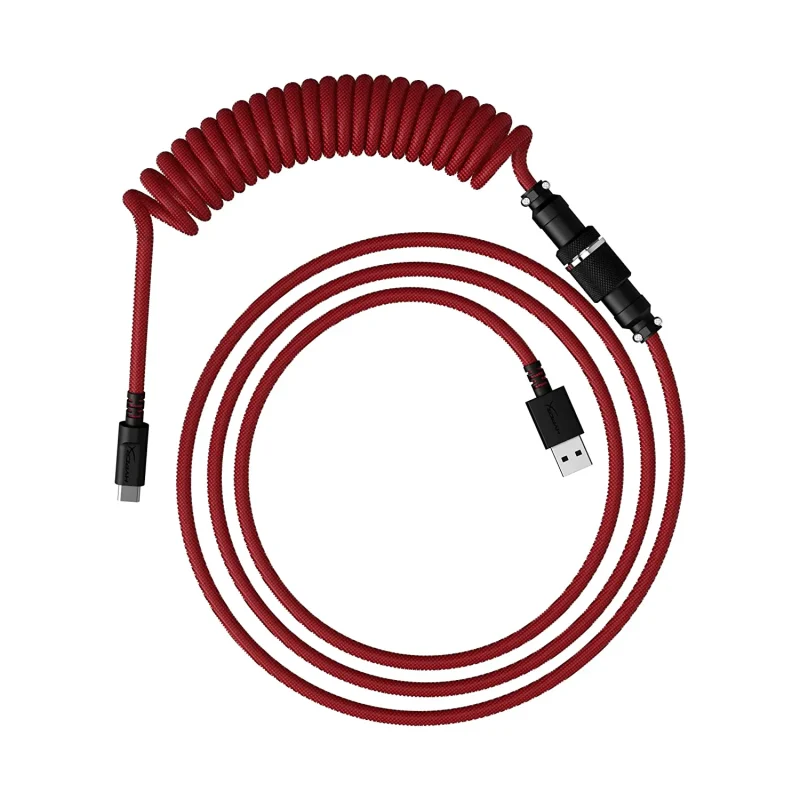 hyperx red black coiled cable