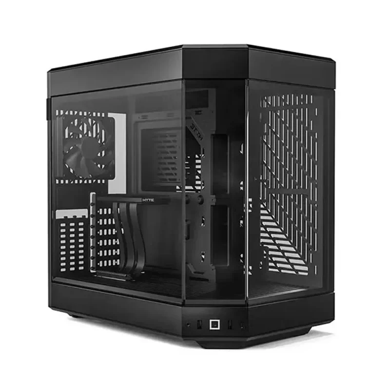 hyte y60 black atx mid tower pc case