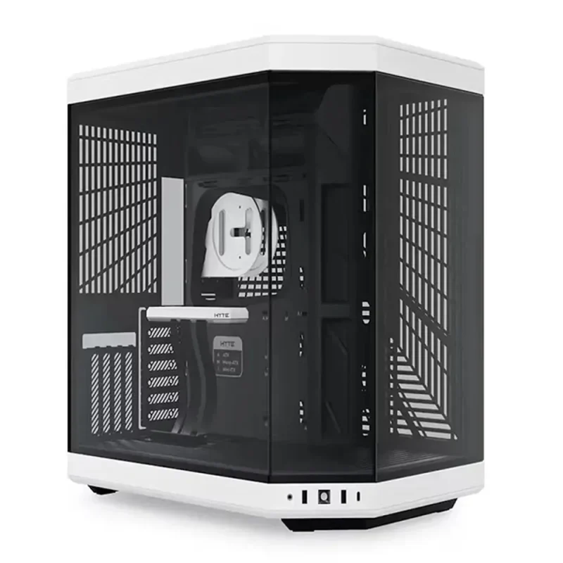 hyte y70 e atx mid tower case black white