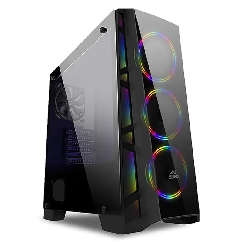 ice 300tg black mid tower gaming pc case