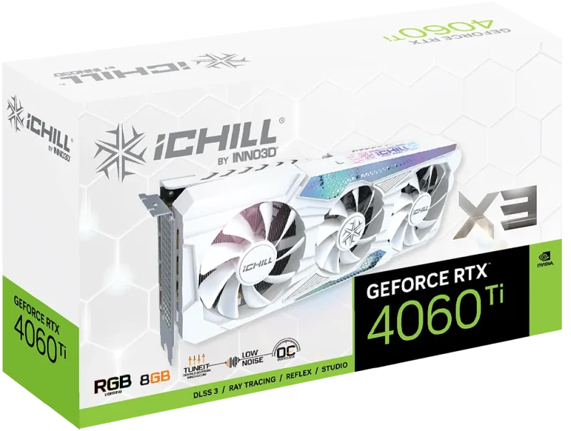 inno3d geforce rtx 4060 ti ichill x3 white 8gb gpu