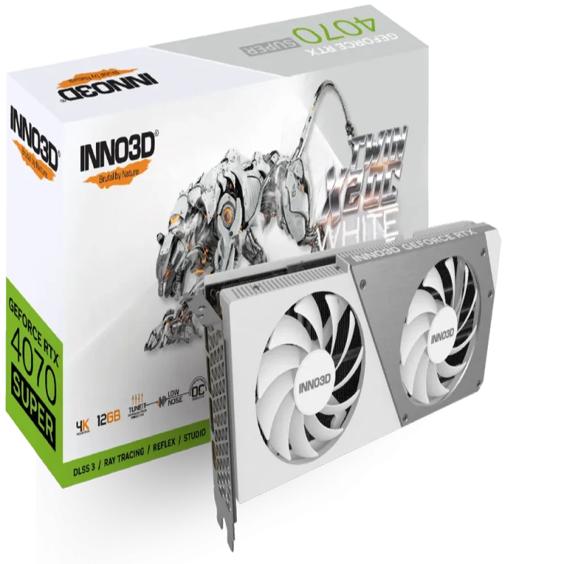 inno3d rtx 4070 super twin x2 oc 12gb white gpu