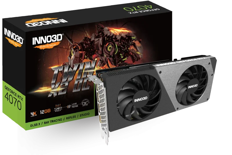 inno3d rtx 4070 twin x2 oc graphic card scaled