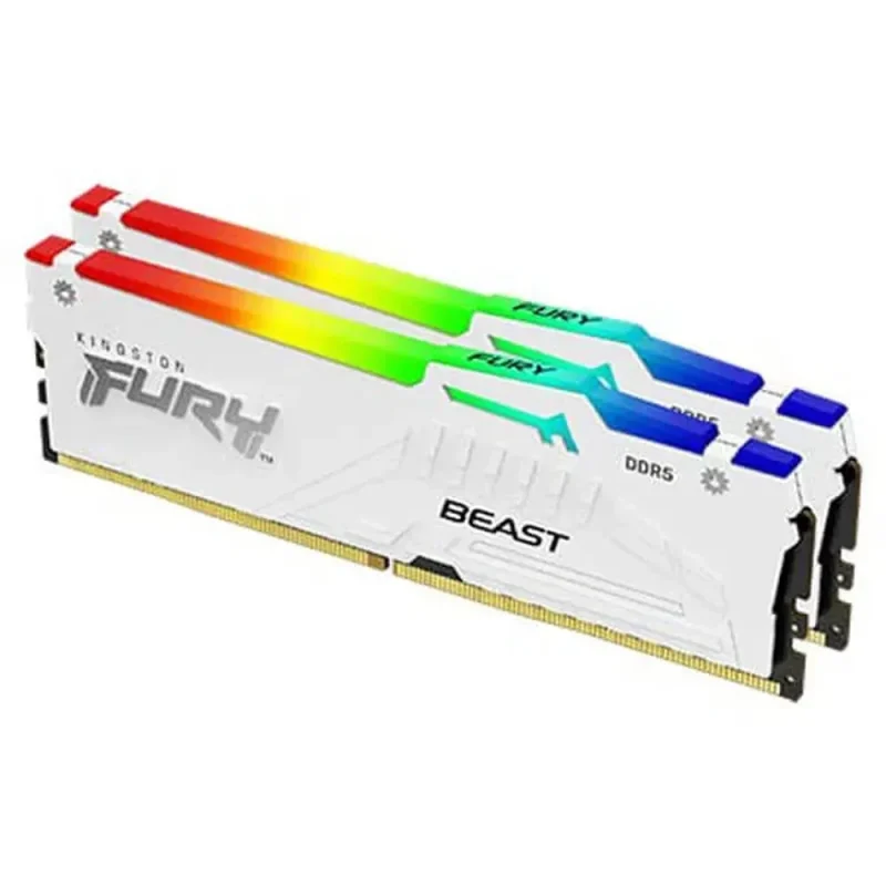 kingston fury beast 64gb ddr5 6000mhz rgb ram 32gbx2 white