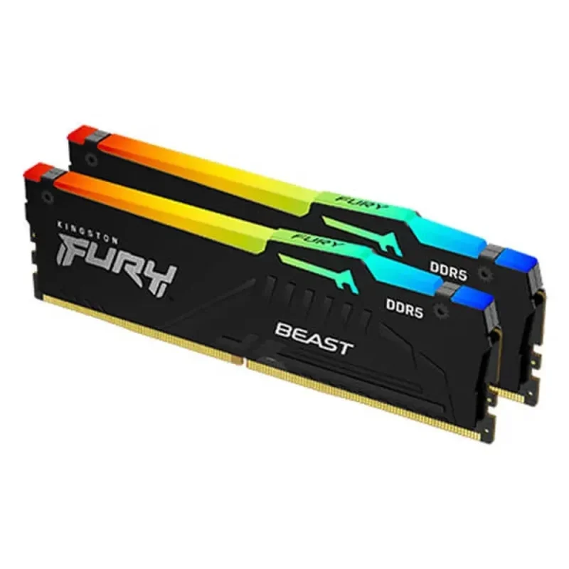 kingston fury beast 64gb ddr5 6000mhz rgb ram kit 32gbx2 black