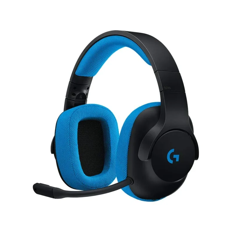 logitech g233 stereo gaming headset black pc mobile mac xbox compatible