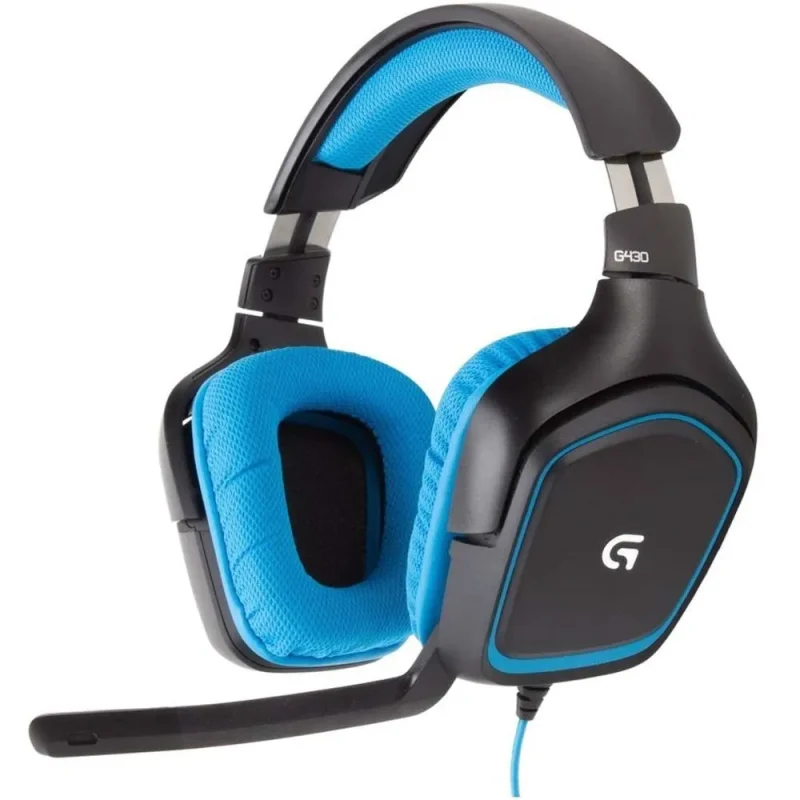 logitech g430 7 1 surround sound gaming headset black