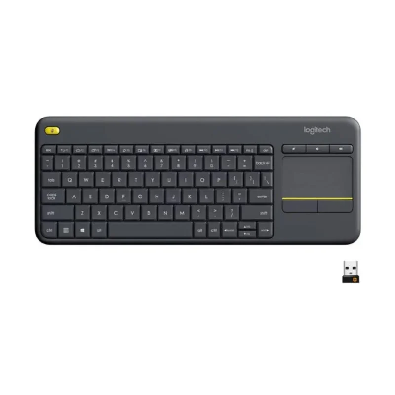 logitech k400 plus wireless touch keyboard black