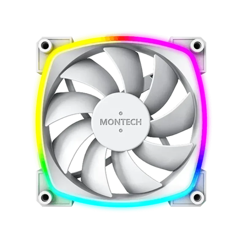 montech ax120 120mm white argb pwm fan single pack