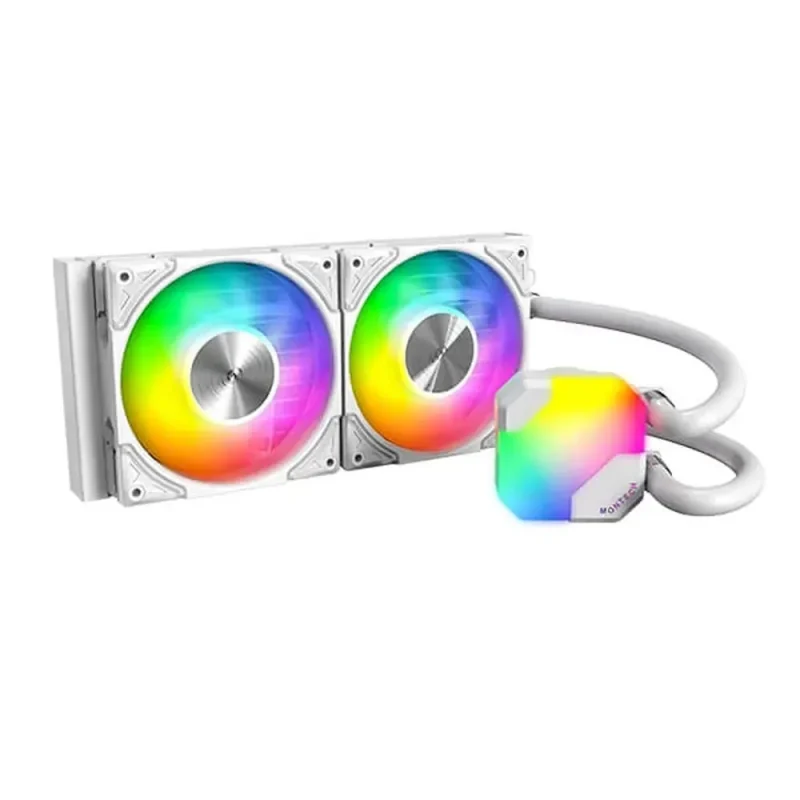 montech hyperflow 240 argb white cpu liquid cooler