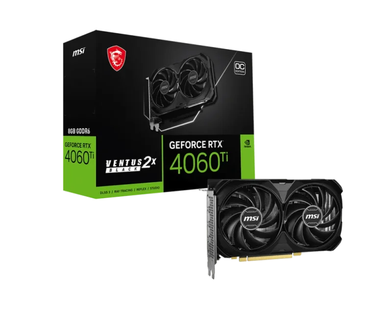 msi geforce rtx 4060 ti 8g oc ventus 2x black