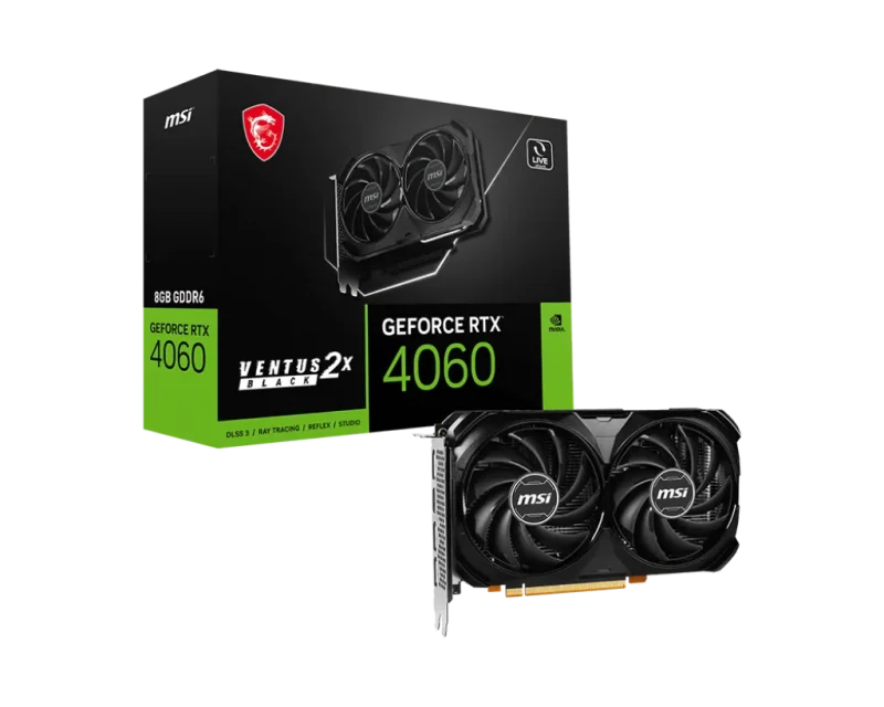 msi geforce rtx 4060 ventus 2x 8gb black graphics card