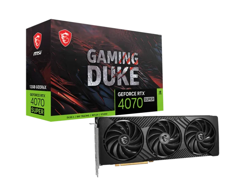 msi geforce rtx 4070 super duke 3x 12gb graphics card