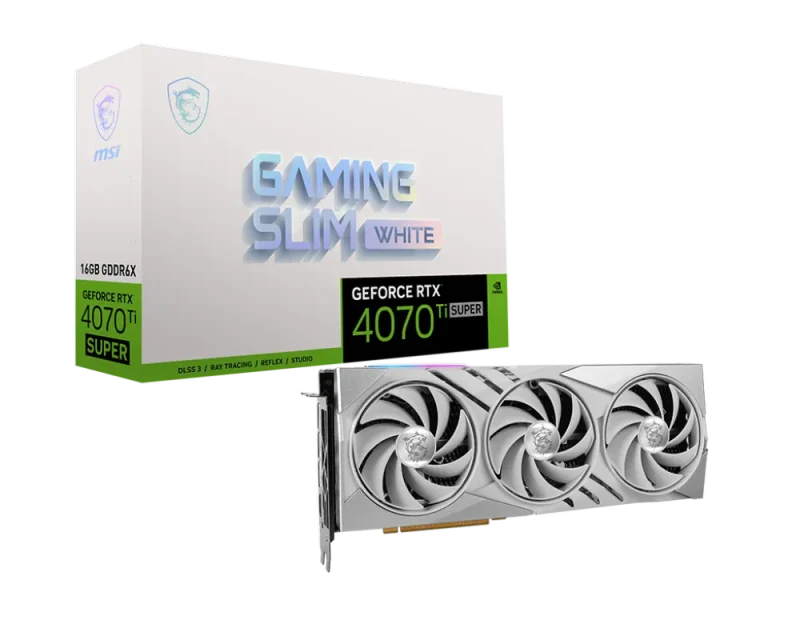 msi geforce rtx 4070 ti 16gb white gaming card