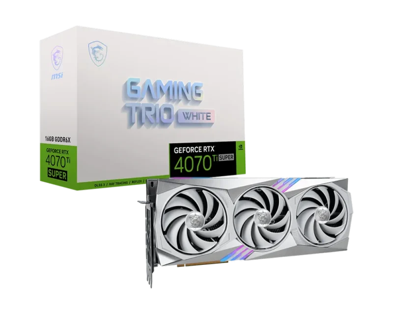 msi geforce rtx 4070 ti 16gb white gaming graphics card 1