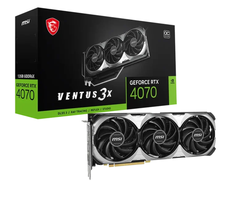 msi geforce rtx 4070 ventus 3x 12gb oc graphics card