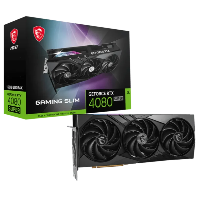 msi geforce rtx 4080 super slim 16gb graphics card